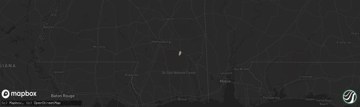 Hail map in Beaumont, MS on January 18, 2011