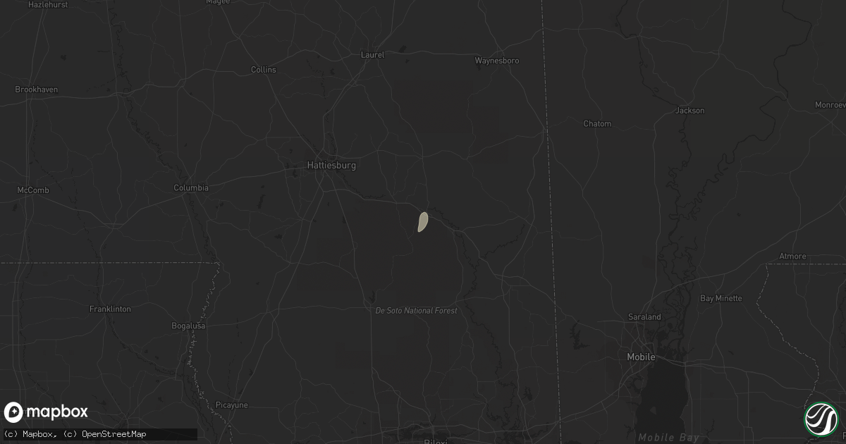 Hail map in Beaumont, MS on January 18, 2011