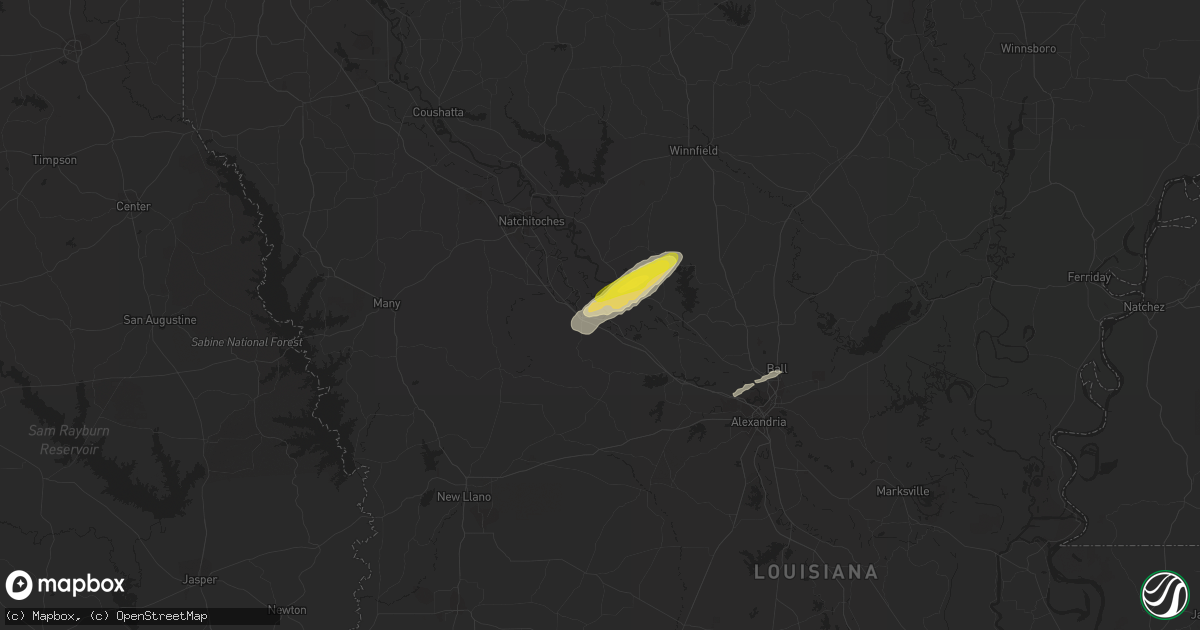 Hail map in Cloutierville, LA on January 18, 2019
