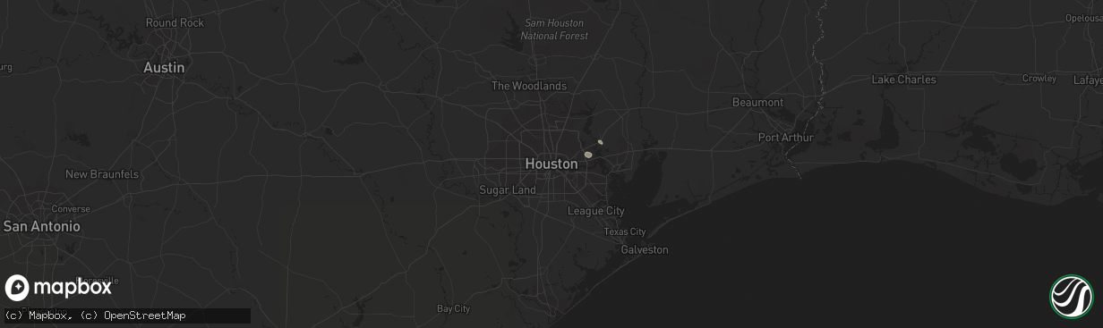 Hail map in Houston, TX on January 18, 2019