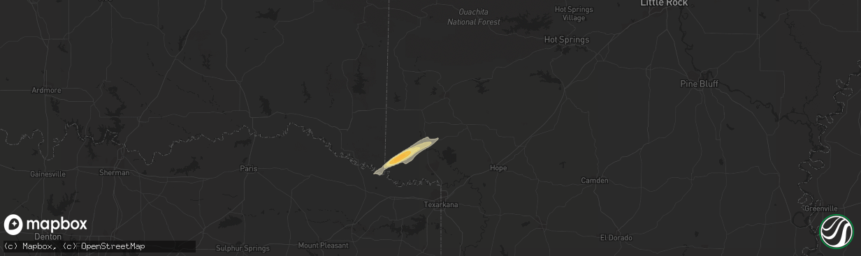 Hail map in Lockesburg, AR on January 18, 2019