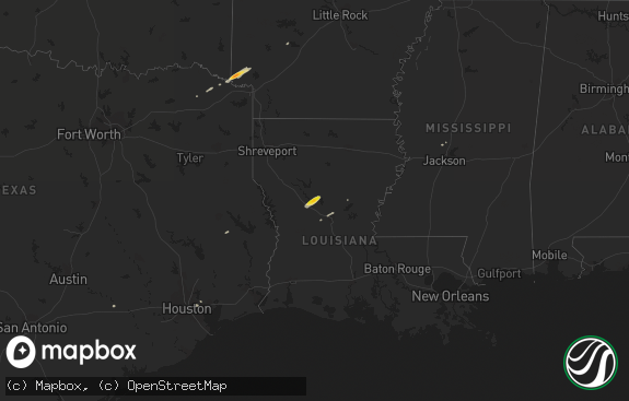 Hail map preview on 01-18-2019