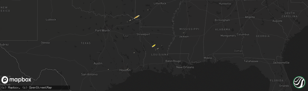 Hail map on January 18, 2019