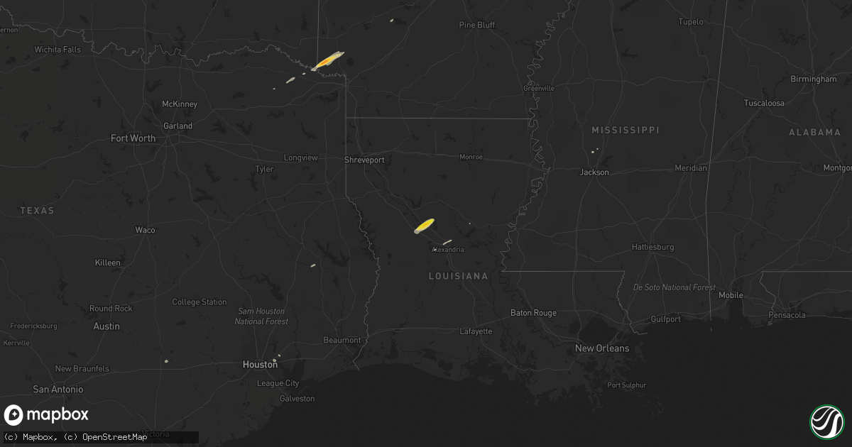Hail map on January 18, 2019