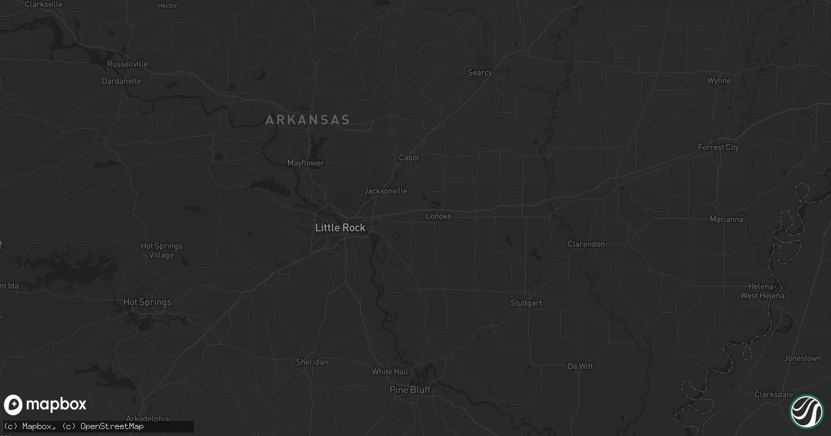 Hail map in Bearden, AR on January 18, 2023
