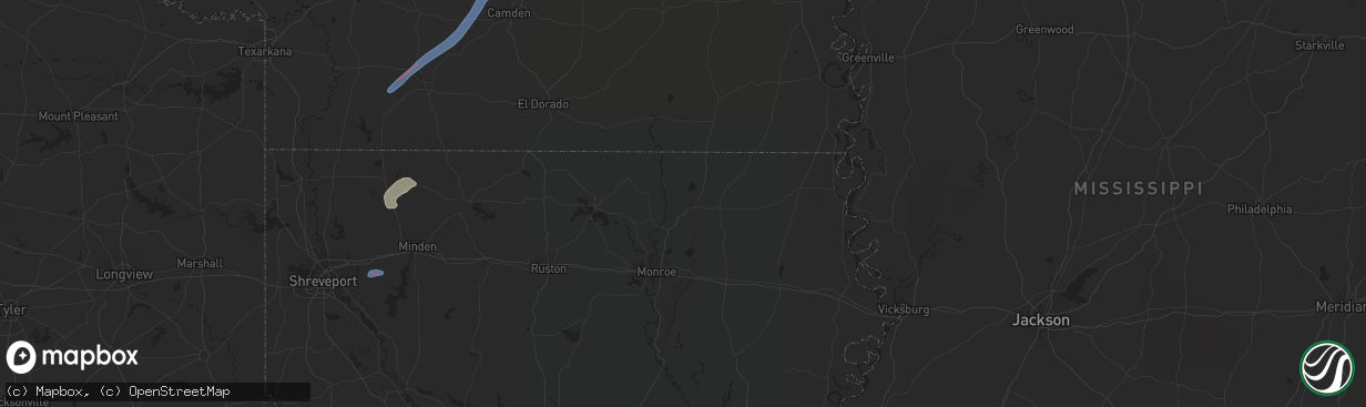 Hail map in Chidester, AR on January 18, 2023