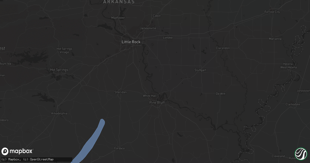 Hail map in Knobel, AR on January 18, 2023
