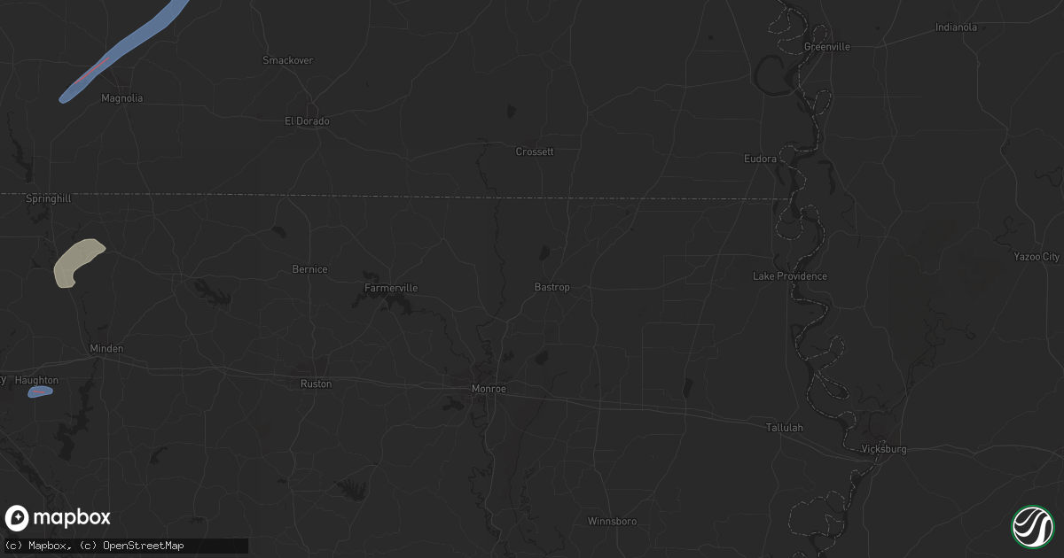 Hail map in Sparkman, AR on January 18, 2023