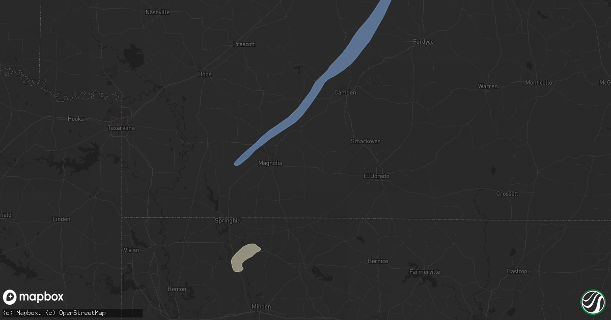 Hail map in Stephens, AR on January 18, 2023