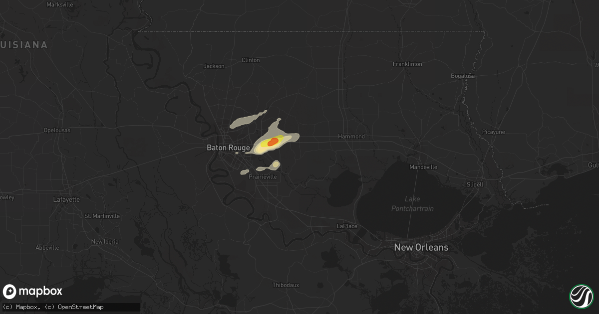 Hail map in Livingston, LA on January 19, 2019