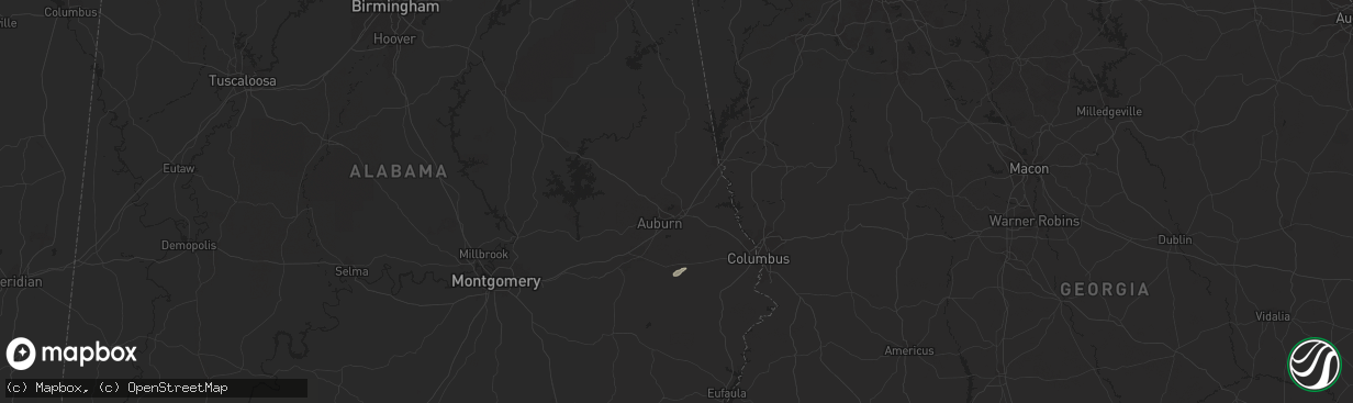 Hail map in Opelika, AL on January 19, 2019