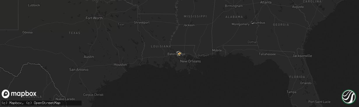 Hail map on January 19, 2019