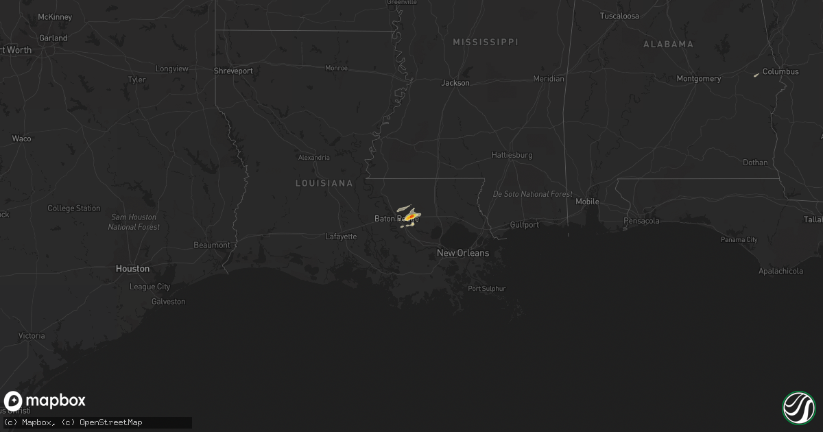 Hail map on January 19, 2019