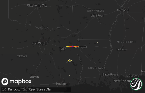 Hail map preview on 01-19-2022