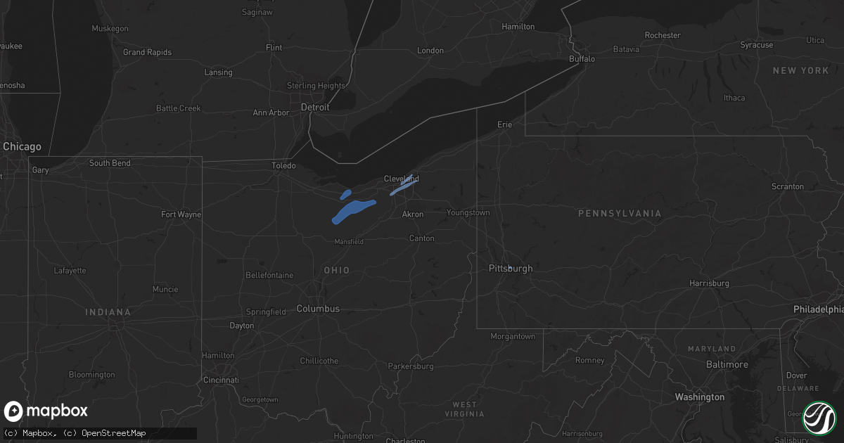 Hail map on January 19, 2023