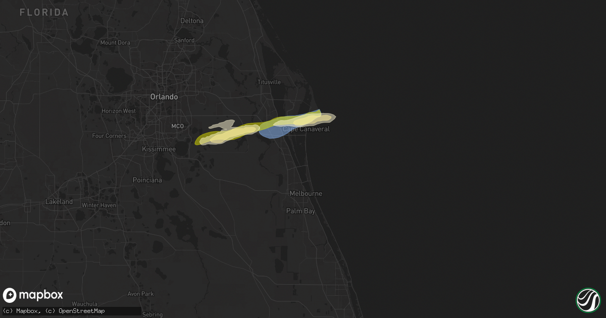 Hail map in Patrick Afb, FL on January 19, 2025