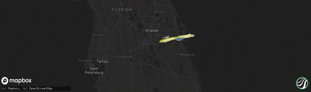 Hail map in Saint Cloud, FL on January 19, 2025