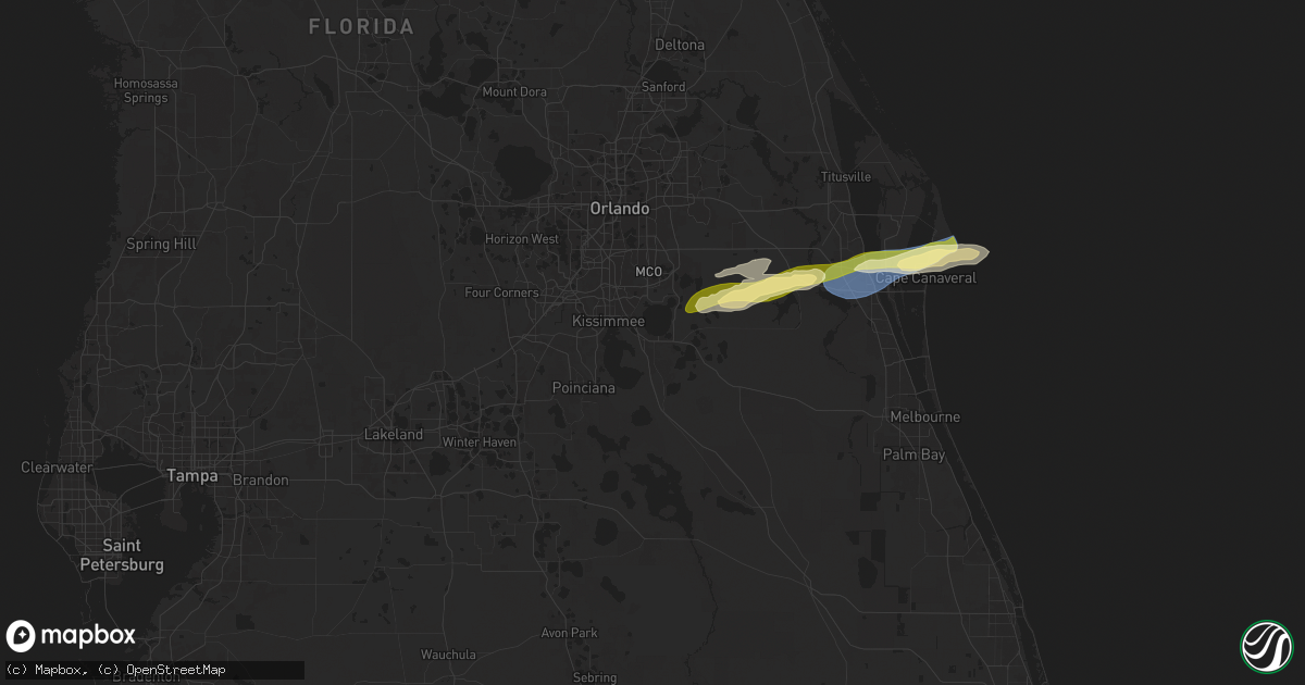 Hail map in Saint Cloud, FL on January 19, 2025