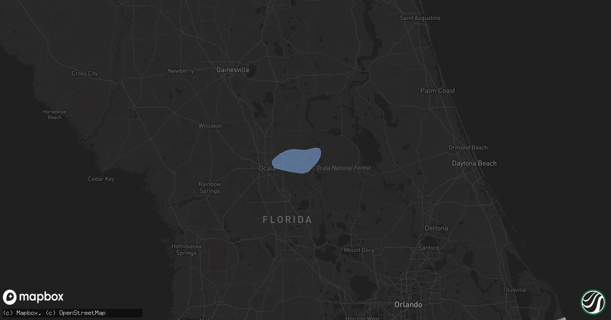 Hail map in Silver Springs, FL on January 19, 2025