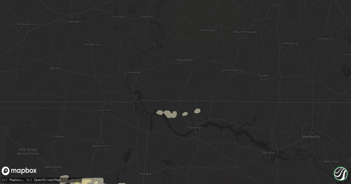 Hail map in Mantachie, MS on January 20, 2012