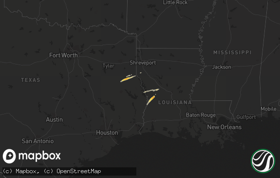 Hail map preview on 01-20-2016