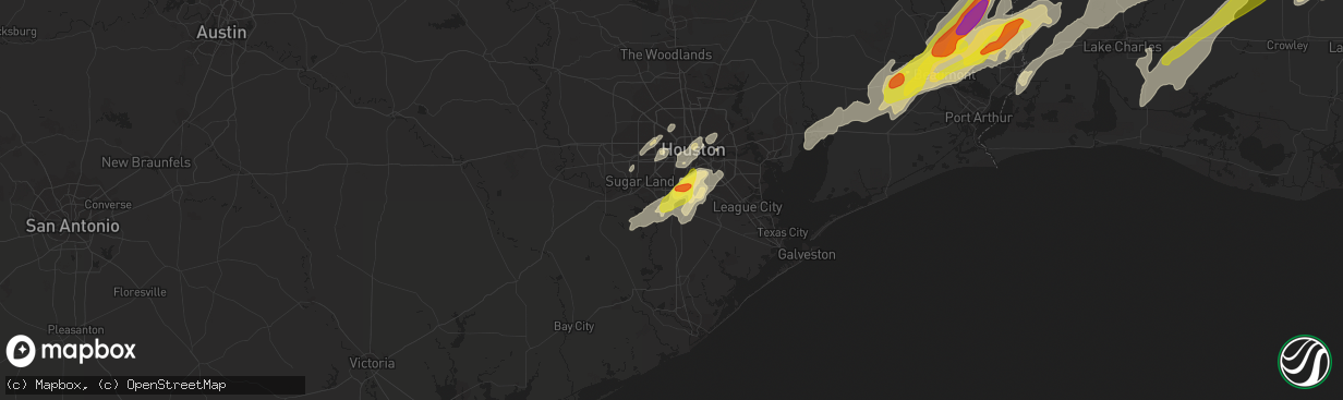 Hail map in Fresno, TX on January 20, 2017