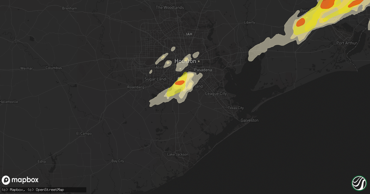 Hail map in Manvel, TX on January 20, 2017