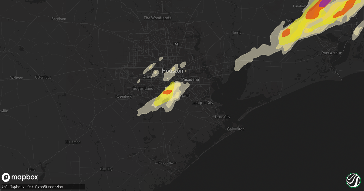 Hail map in Pearland, TX on January 20, 2017