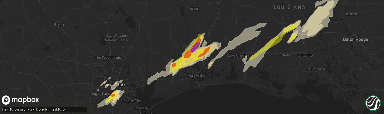 Hail map in Vidor, TX on January 20, 2017