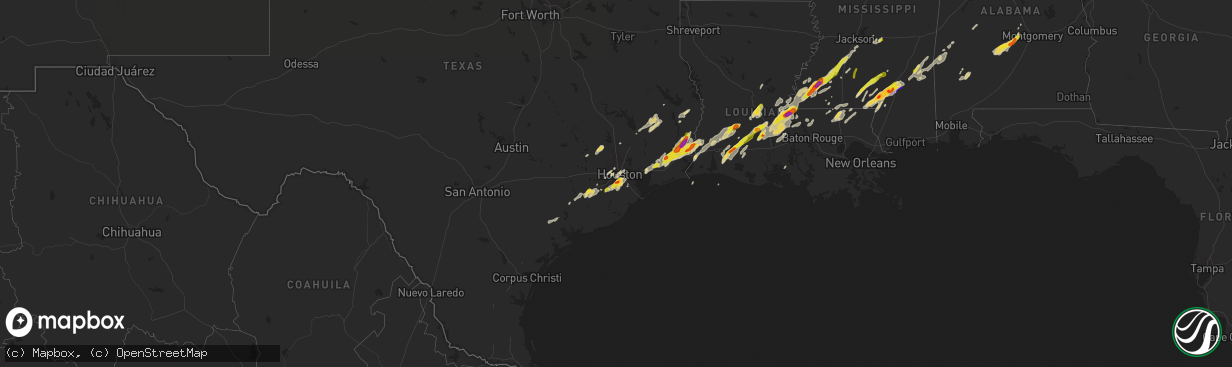 Hail map on January 20, 2017