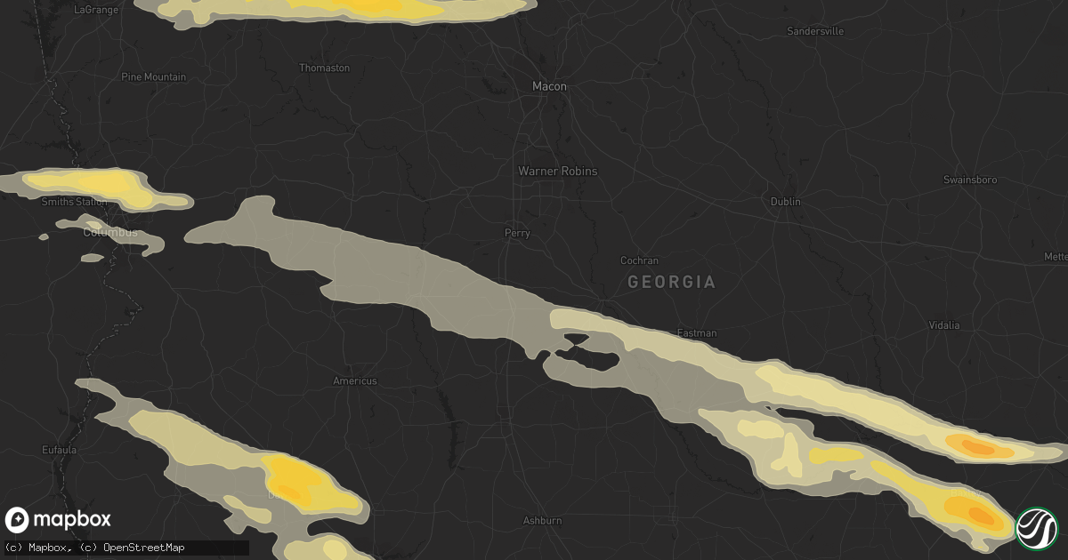 Hail map in Baxley, GA on January 21, 2012