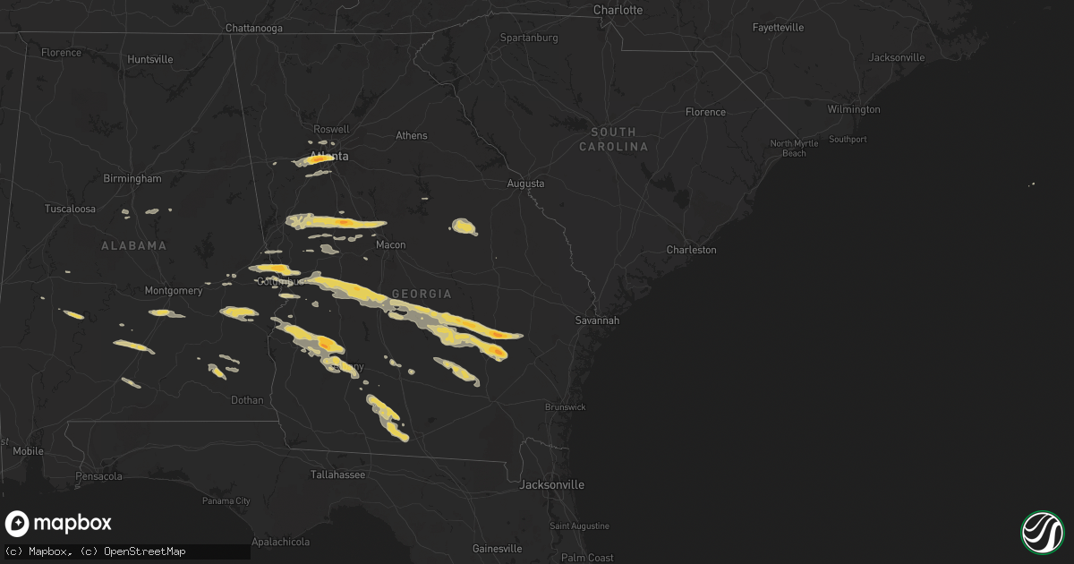 Hail map on January 21, 2012