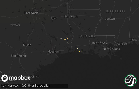 Hail map preview on 01-21-2013