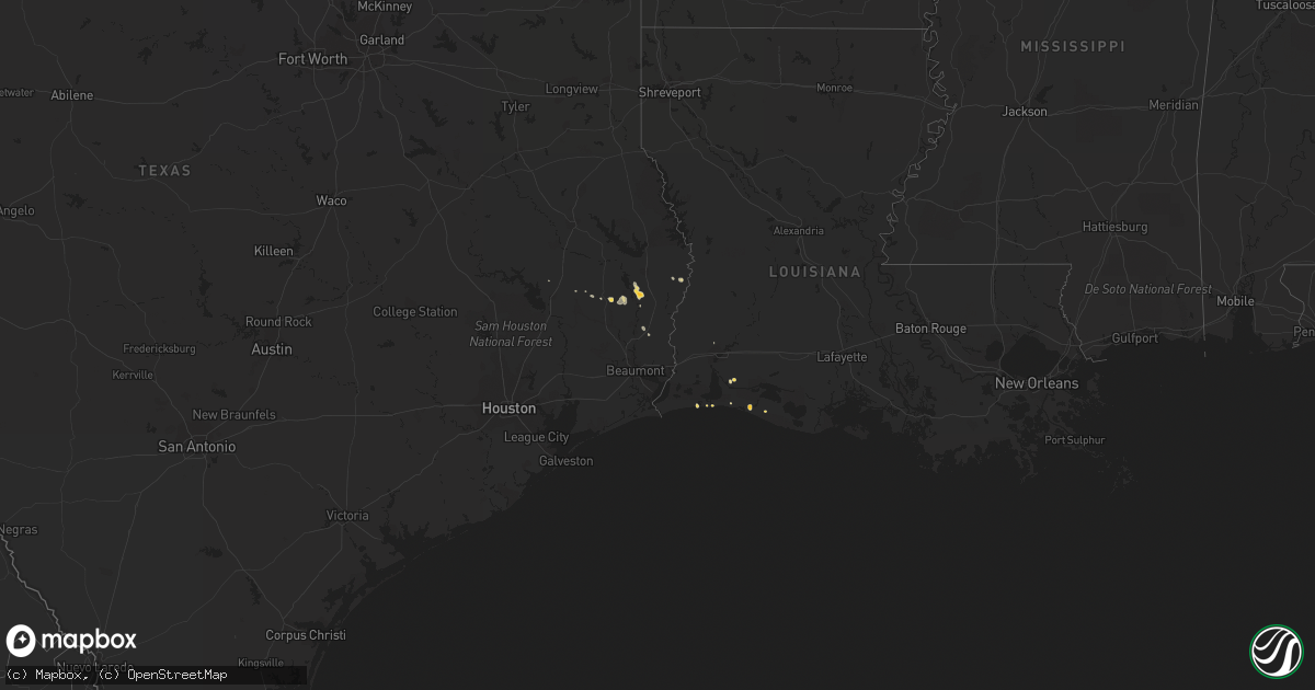 Hail map on January 21, 2013