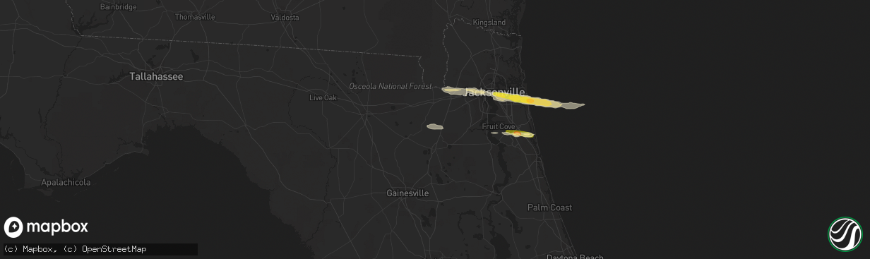 Hail map in Lawtey, FL on January 21, 2014
