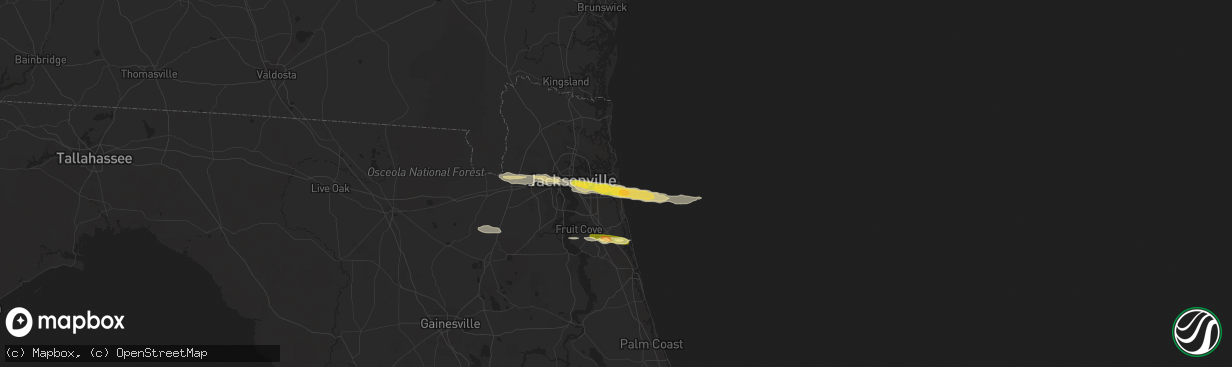 Hail map in Neptune Beach, FL on January 21, 2014