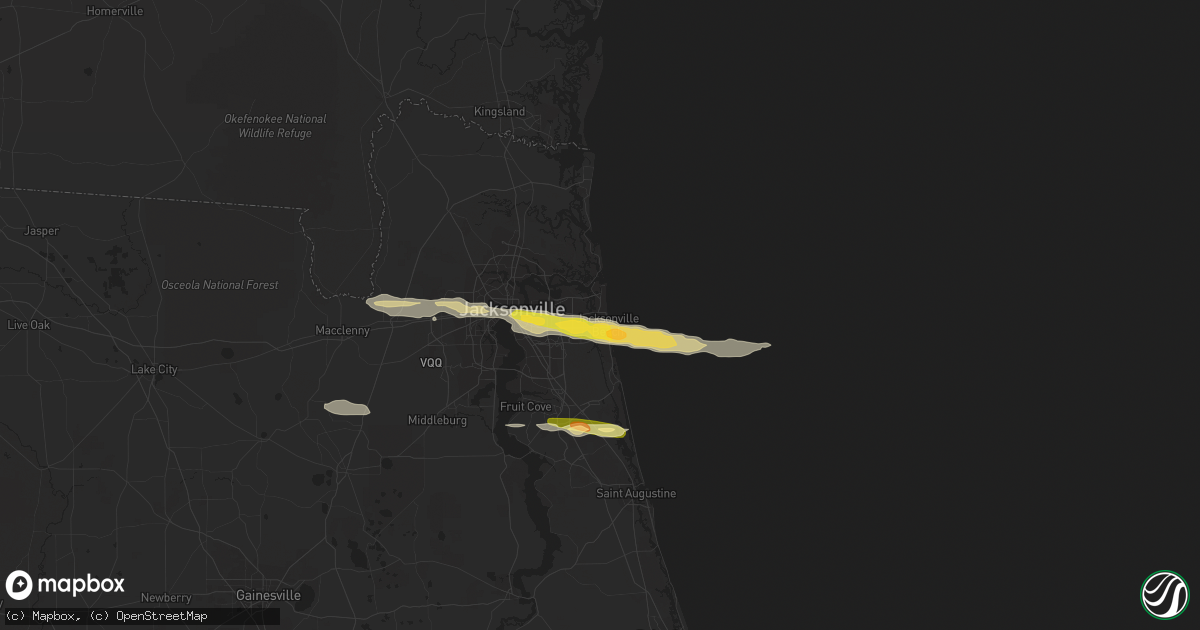 Hail map in Neptune Beach, FL on January 21, 2014