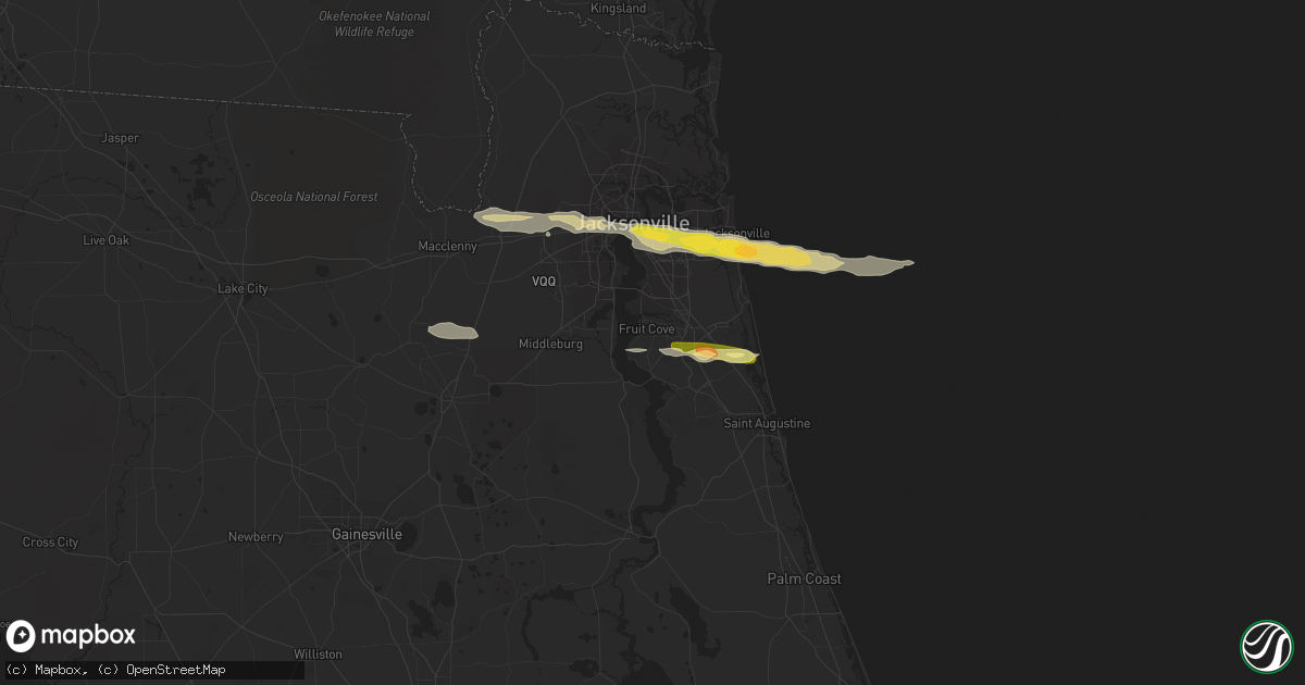 Hail map in Saint Johns, FL on January 21, 2014