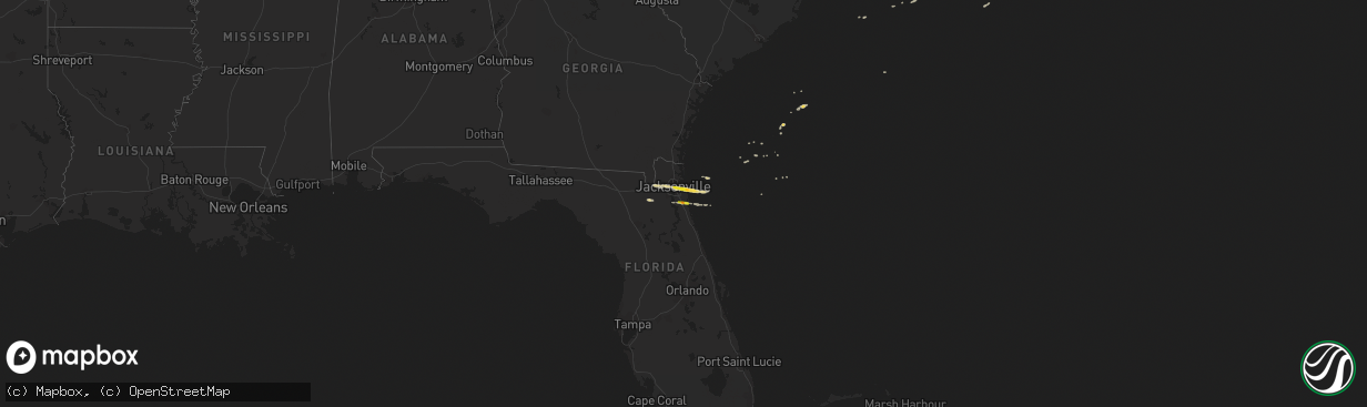 Hail map on January 21, 2014