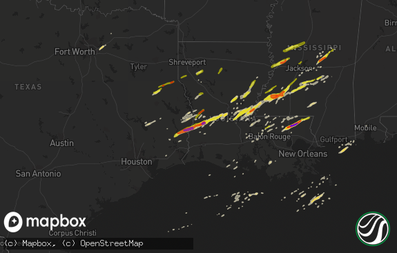 Hail map preview on 01-21-2016