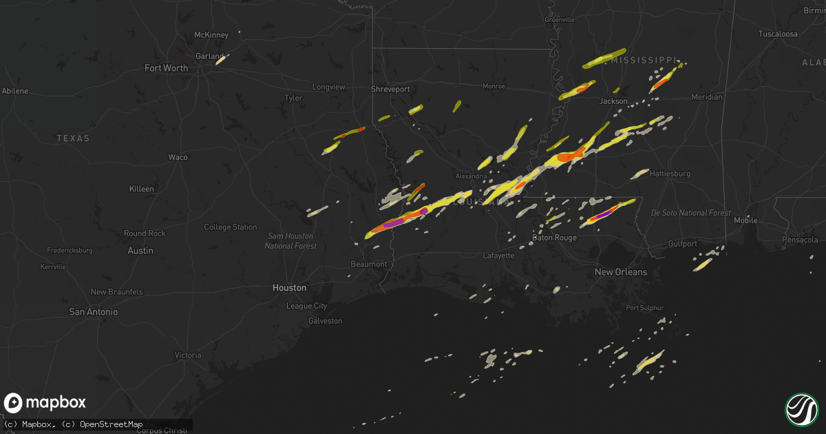 Hail map on January 21, 2016