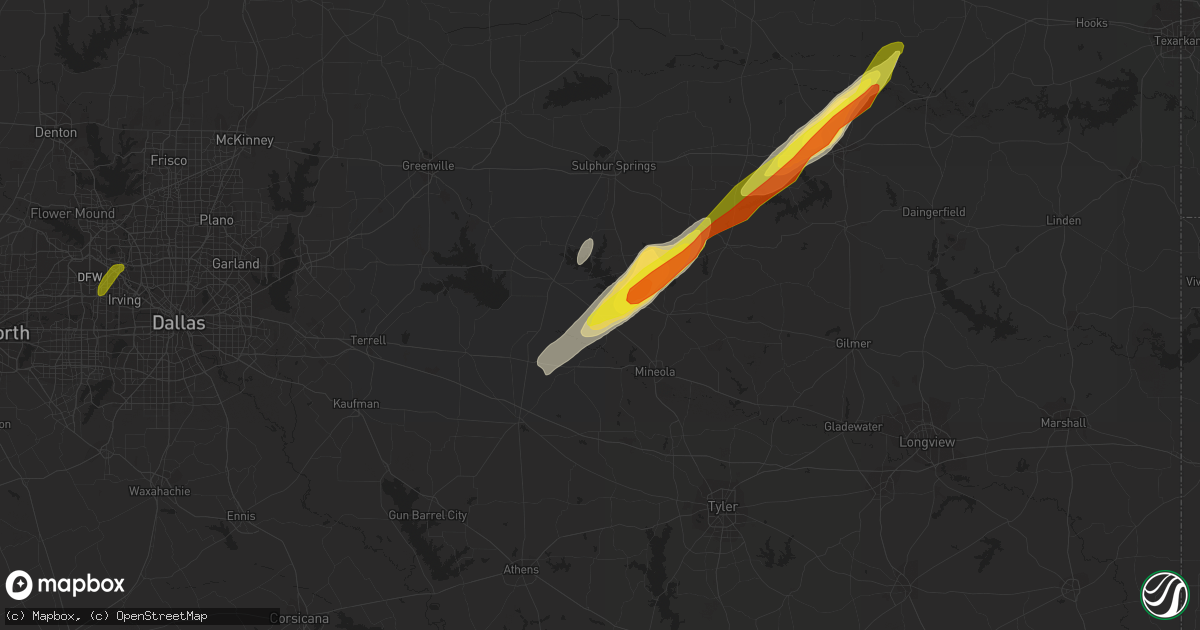 Hail map in Alba, TX on January 21, 2018