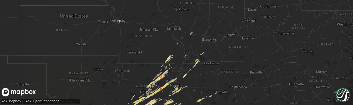 Hail map in Michigan on January 22, 2012
