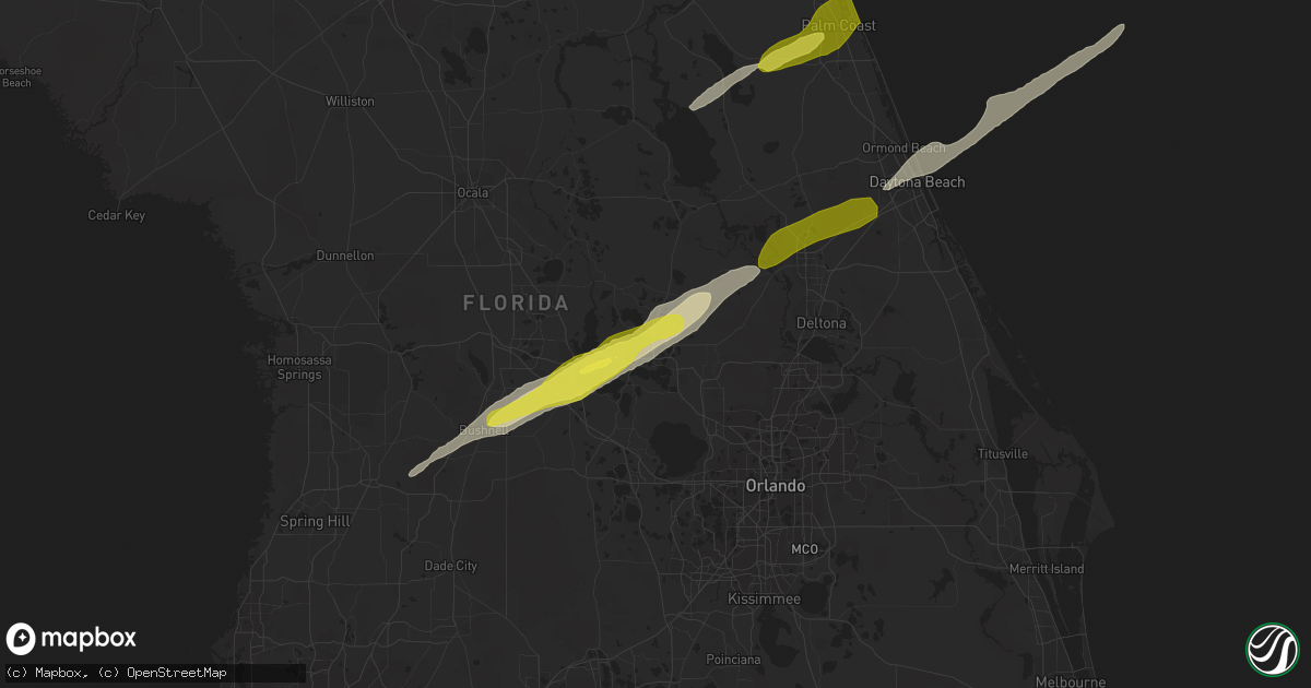 Hail map in Eustis, FL on January 22, 2017