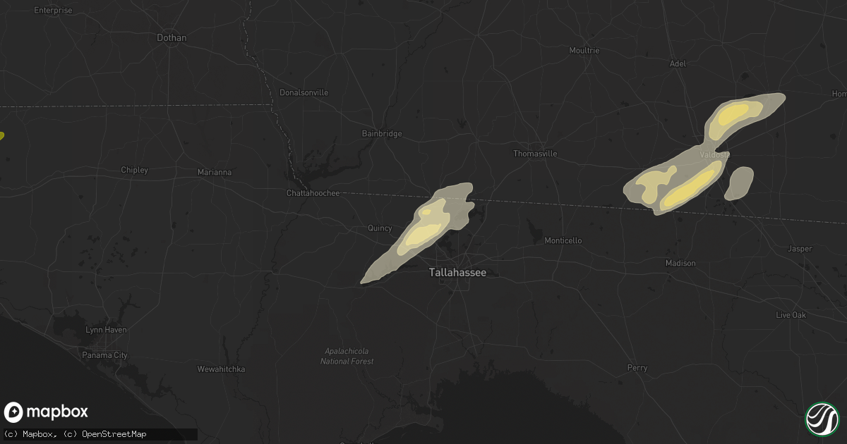 Hail map in Havana, FL on January 22, 2017