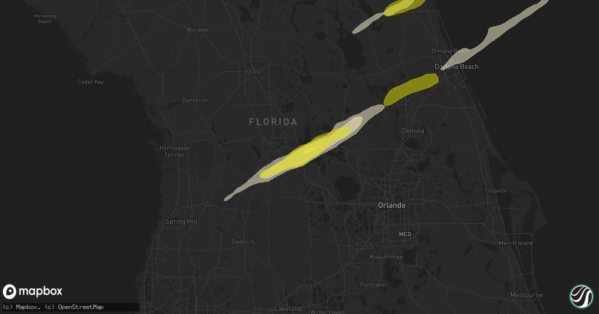 Hail map in Leesburg, FL on January 22, 2017