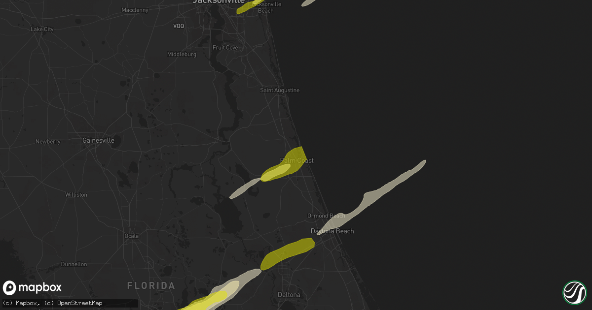 Hail map in Palm Coast, FL on January 22, 2017