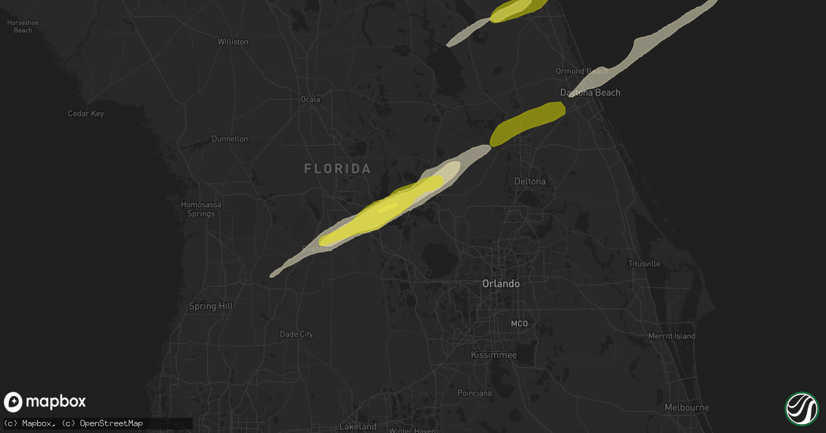 Hail map in Tavares, FL on January 22, 2017