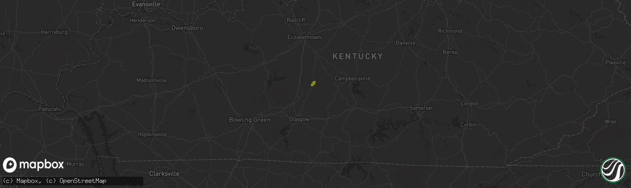 Hail map in Hardyville, KY on January 22, 2018