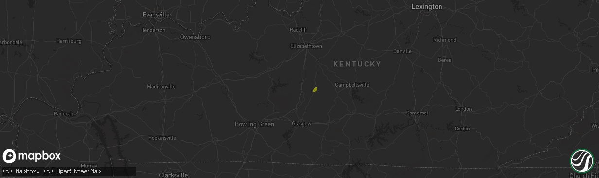 Hail map in Munfordville, KY on January 22, 2018